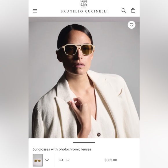 Brunello Cucinelli Unisex Sunglasses with photochromic lenses - Picture 7 of 8